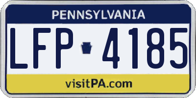 PA license plate LFP4185