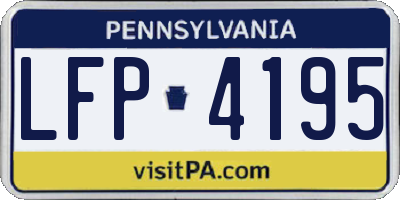 PA license plate LFP4195