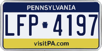 PA license plate LFP4197