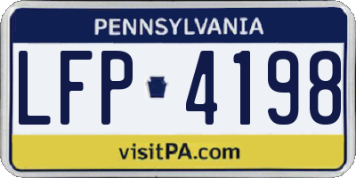 PA license plate LFP4198