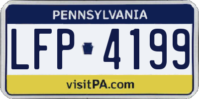 PA license plate LFP4199