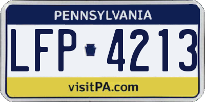 PA license plate LFP4213