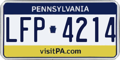 PA license plate LFP4214