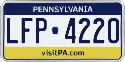 PA license plate LFP4220