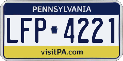 PA license plate LFP4221
