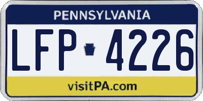 PA license plate LFP4226