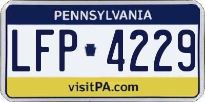 PA license plate LFP4229
