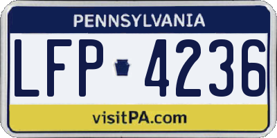 PA license plate LFP4236