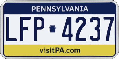 PA license plate LFP4237