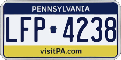 PA license plate LFP4238