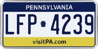 PA license plate LFP4239