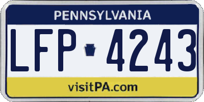 PA license plate LFP4243