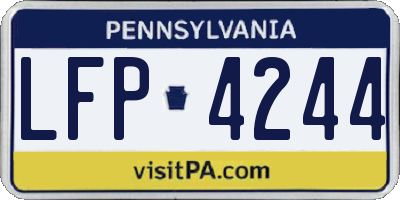 PA license plate LFP4244