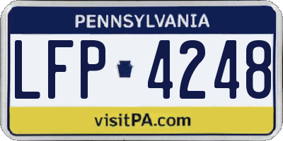 PA license plate LFP4248