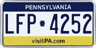 PA license plate LFP4252