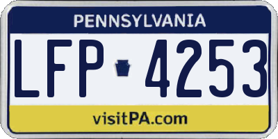 PA license plate LFP4253