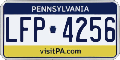 PA license plate LFP4256