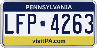 PA license plate LFP4263