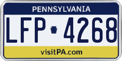 PA license plate LFP4268
