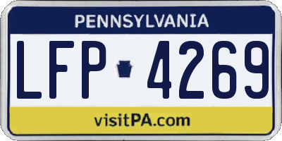 PA license plate LFP4269