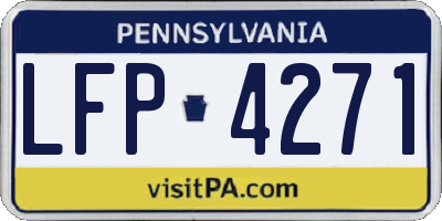 PA license plate LFP4271