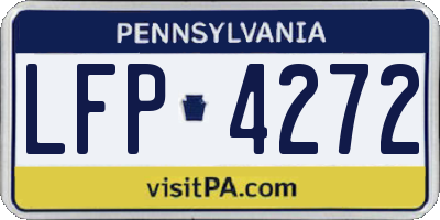 PA license plate LFP4272