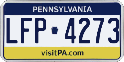 PA license plate LFP4273