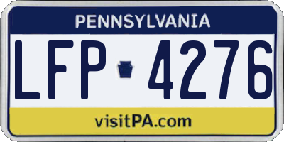 PA license plate LFP4276