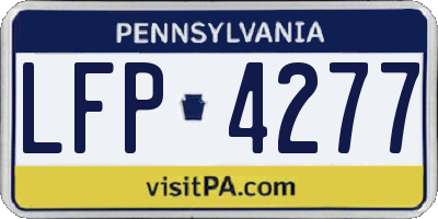 PA license plate LFP4277