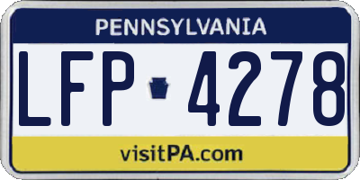 PA license plate LFP4278