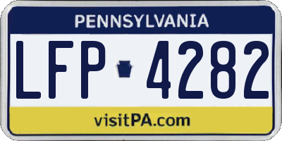 PA license plate LFP4282