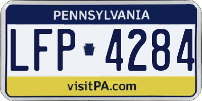 PA license plate LFP4284