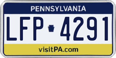 PA license plate LFP4291