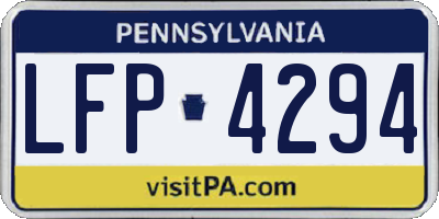 PA license plate LFP4294
