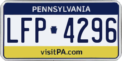 PA license plate LFP4296
