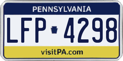 PA license plate LFP4298