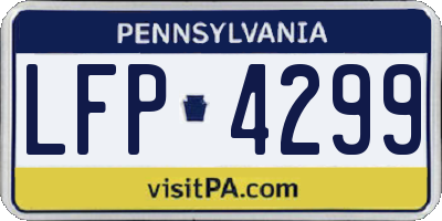 PA license plate LFP4299