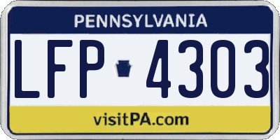 PA license plate LFP4303