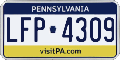 PA license plate LFP4309