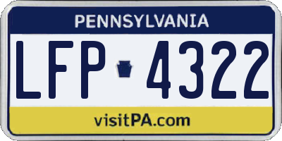 PA license plate LFP4322