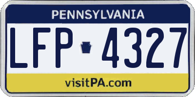 PA license plate LFP4327