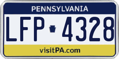 PA license plate LFP4328