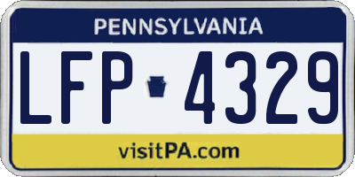 PA license plate LFP4329