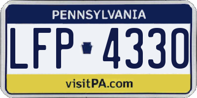 PA license plate LFP4330