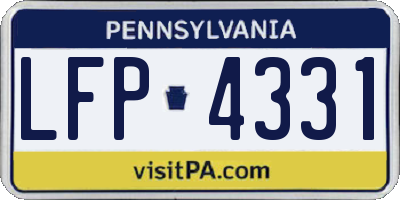 PA license plate LFP4331