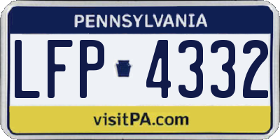 PA license plate LFP4332