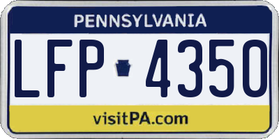 PA license plate LFP4350