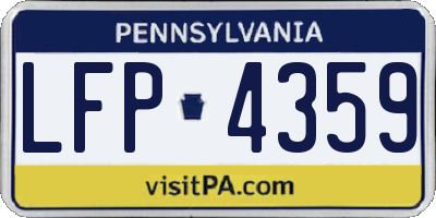 PA license plate LFP4359