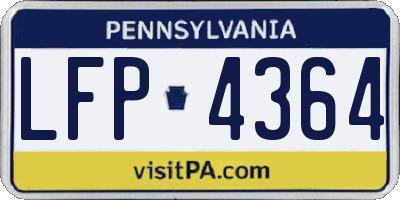 PA license plate LFP4364