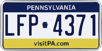 PA license plate LFP4371